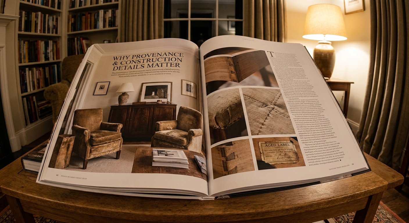 Why provenance and construction details matter before buying classic furniture