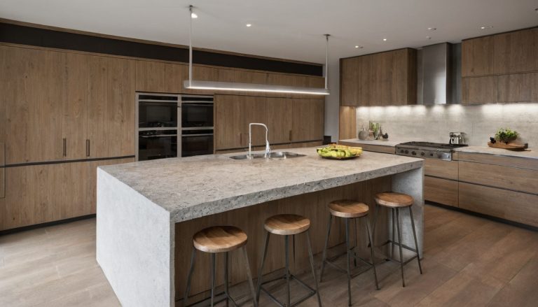 The Kitchen Island Reached Stone Template With Every Interior Rough-In Verified shown in a luxury residential interior