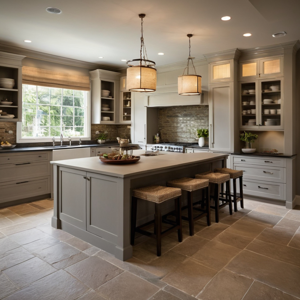 Luxury interior image showing A kitchen island should reach stone template only after a documented release gate