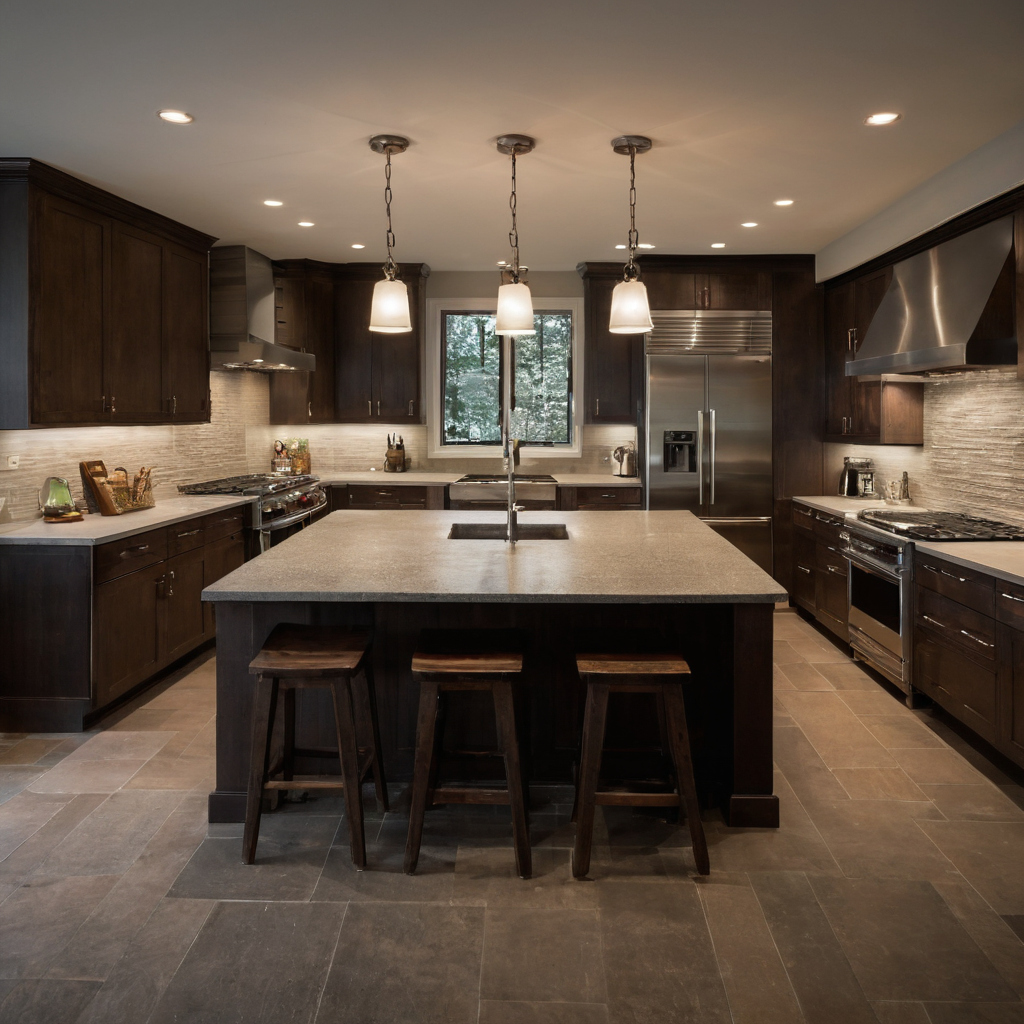 Cabinet construction and countertop support must be approved before stone fabrication shown in a luxury residential interior